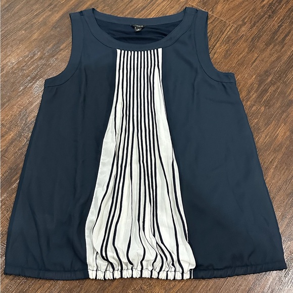 Ann Taylor Tops - Ann Taylor Navy & White Sleeveless Top Size S